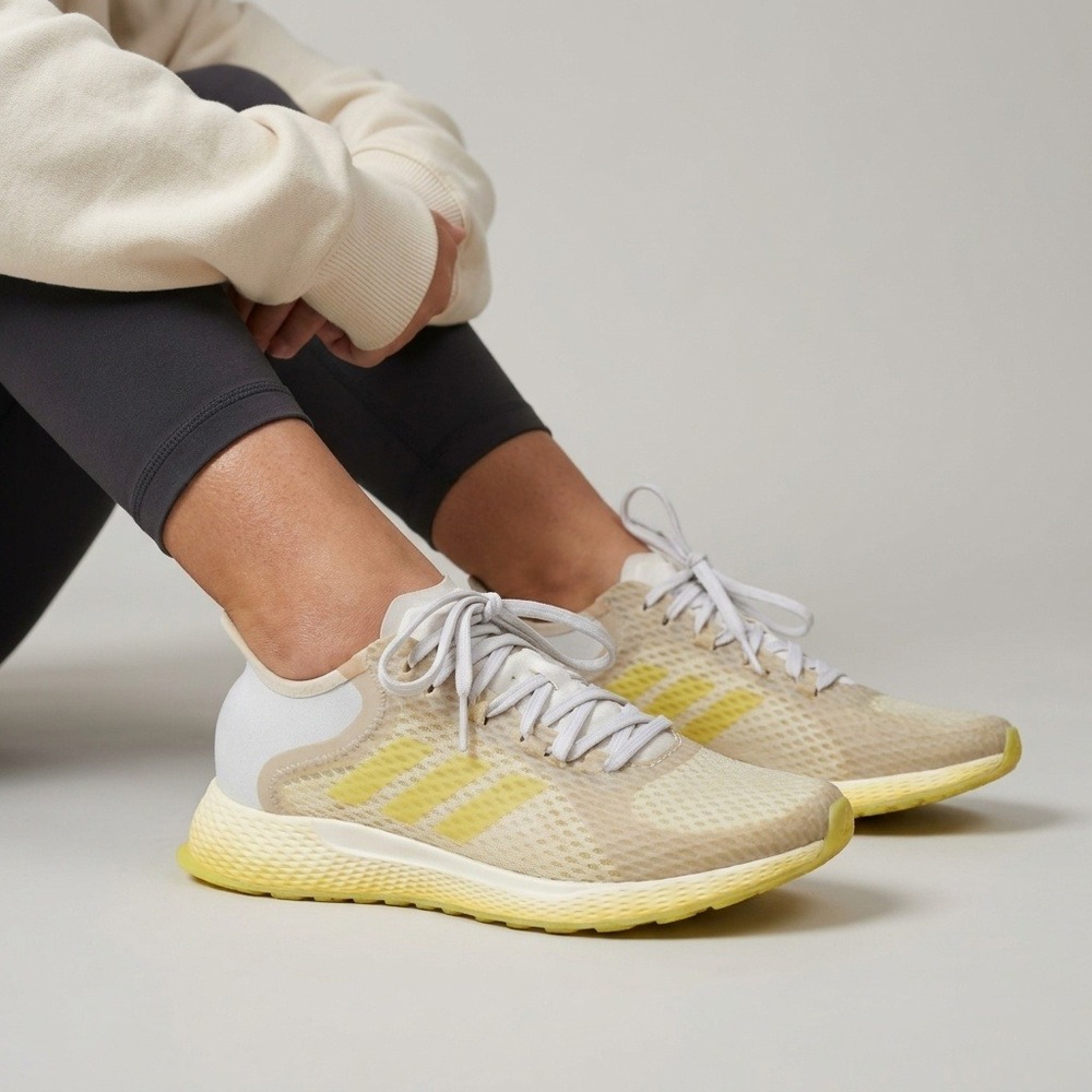 Adidas Womens FocusBreathein‎ Running Shoes Yellow Mesh EG1096 Size 8